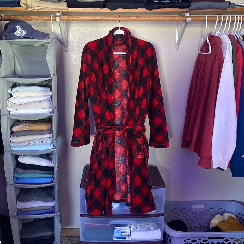 Plaid, Men’s soft robe